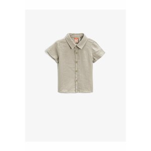 Koton Linen Blend Short Sleeve Shirt