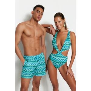 Trendyol Swim Shorts - Multicolor - Geometric pattern