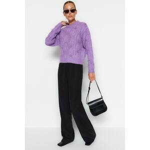Trendyol Sweater - Purple - Oversize