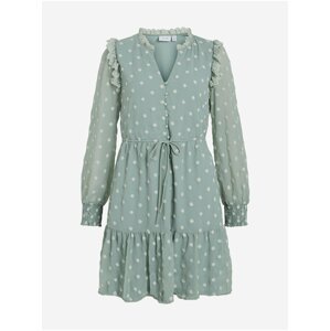 Light Green Ladies Patterned Dress VILA Jaqueline - Women