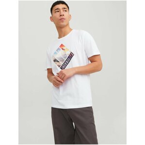 White Men's T-Shirt Jack & Jones Tresor - Men