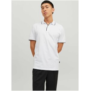 White Mens Polo T-Shirt Jack & Jones La Porter - Men