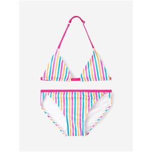 White Girly Striped Swimwear name it Ziza - Girls