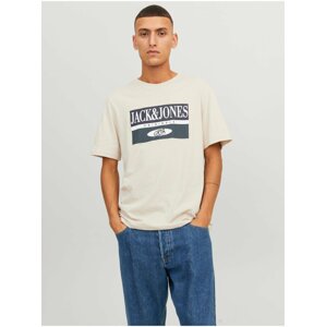 Beige Men's T-Shirt Jack & Jones Arthur - Men