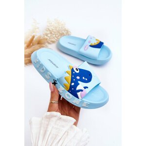 Kids foam slippers Dinosaur Light Blue Dario