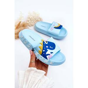 Kids foam slippers Dinosaur Light Blue Dario