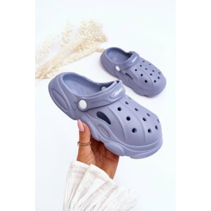 Kids foam slippers Crocs Blue Cloudy