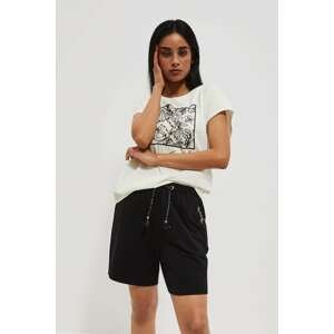 WOMEN'S SHORTS L-SH-4009 BLACK