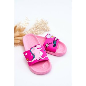 Children's Dinosaur T-Rex Slides Pink Bernis