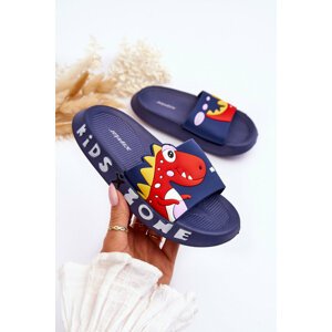 Children's foam slippers Dinosaur navy blue Dario