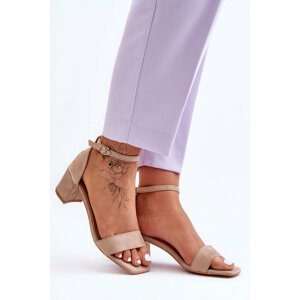 Stable-heeled sandals beige Palermo