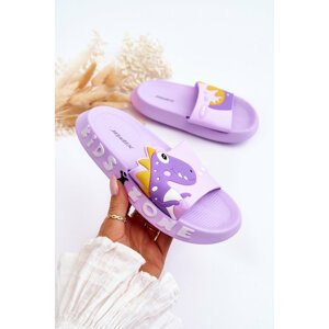 Children's foam slippers Dinosaur purple Dario