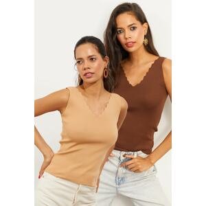 Cool & Sexy Blouse - Brown - Slim fit