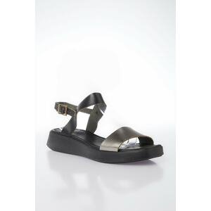 Yaya by Hotiç Women's Black Genuine Leather Sandals