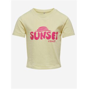 Light yellow girly T-shirt ONLY Amy - Girls