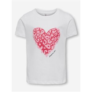 White girly T-shirt ONLY Benji - Girls