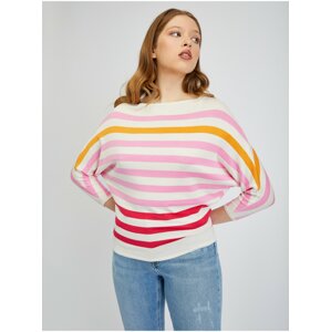 Orsay Pink-cream Women's Striped Sweater - Women