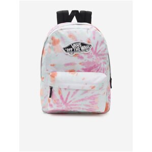 Pink and White Womens Patterned Backpack VANS Realm Backpack - Women