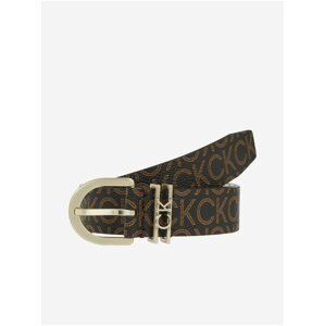 Dark brown women's patterned belt Calvin Klein - Women