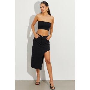 Cool & Sexy Skirt - Schwarz - Midi