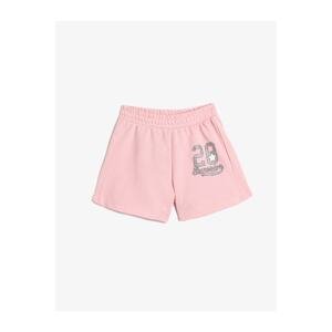 Koton The shorts have an elasticated waist, and a comfortable fit with Print Detail Glittery.