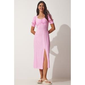 Happiness İstanbul Dress - Pink - Wrapover