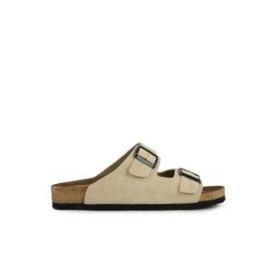 Slazenger Men's Beige Nubuck Slippers