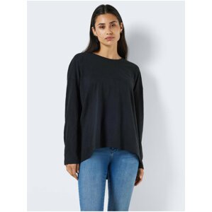 Black Womens Basic Oversize Long Sleeve T-Shirt Noisy May Ma - Women