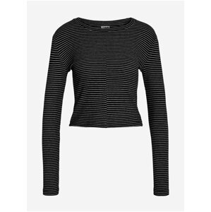 Black Women's Striped Long Sleeve T-Shirt Noisy May Posy - Women