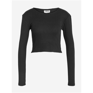 Black Womens Long Sleeve T-Shirt Noisy May Aya - Women