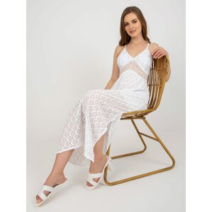 White openwork dress with OCH BELLA binding