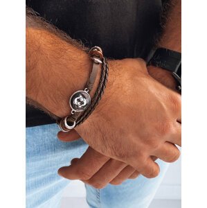 Men's bracelet with zodiac sign FISH brown Dstreet