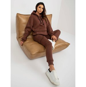 Dark brown tracksuit with cargo trousers