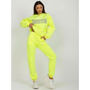 Fluo yellow tracksuit with hoodie