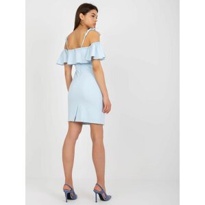 Light blue cocktail dress with straps