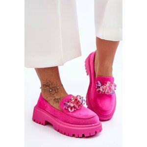 Women's crystal loafers Pink Avril
