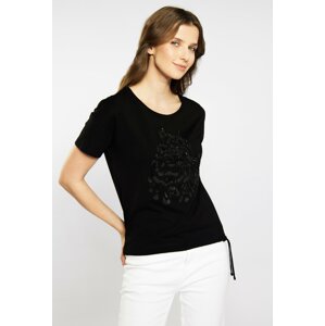 MONNARI Woman's T-Shirts T-Shirt With Rhinestone Pattern