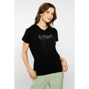 MONNARI Woman's T-Shirts Women's T-Shirt With Rhinestone Pattern