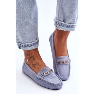 Women's classic suede moccasins blue Corinell