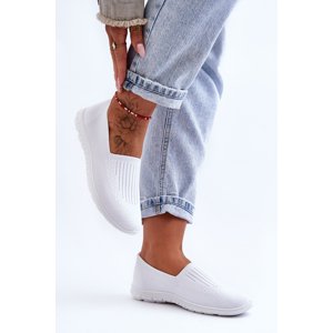 Women's zippered sneakers white Lento