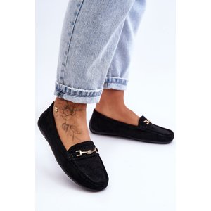 Women's classic suede loafers black Corinell
