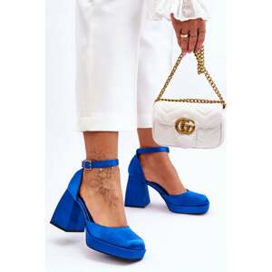 Fashion pumps On solid heels Sandia blue
