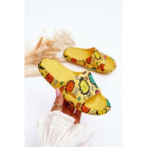 Children's lightweight foam slippers Lion Yellow Esther theme