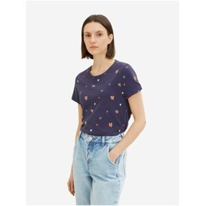 Dark blue Women's Patterned T-Shirt Tom Tailor - Women