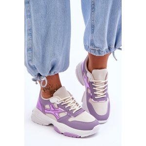 Women's lace-up sneakers purple color Cortes