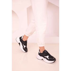 Soho Black and White Women's Sneaker 18118