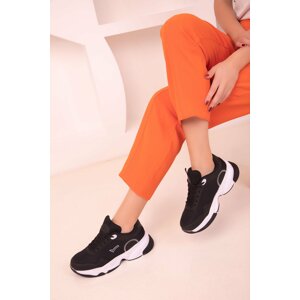 Soho Women's Black and White Sneakers 18127