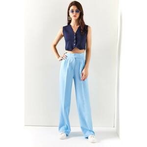 Olalook Pants - Blue - Wide leg