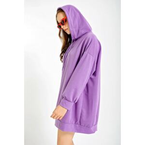 Bigdart 4125 Lilac Oversize Sweatshirt Dress