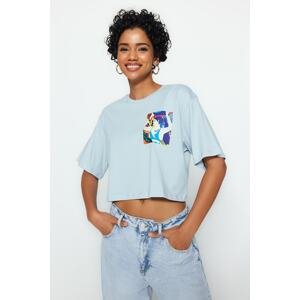 Trendyol T-Shirt - Blue - Relaxed fit